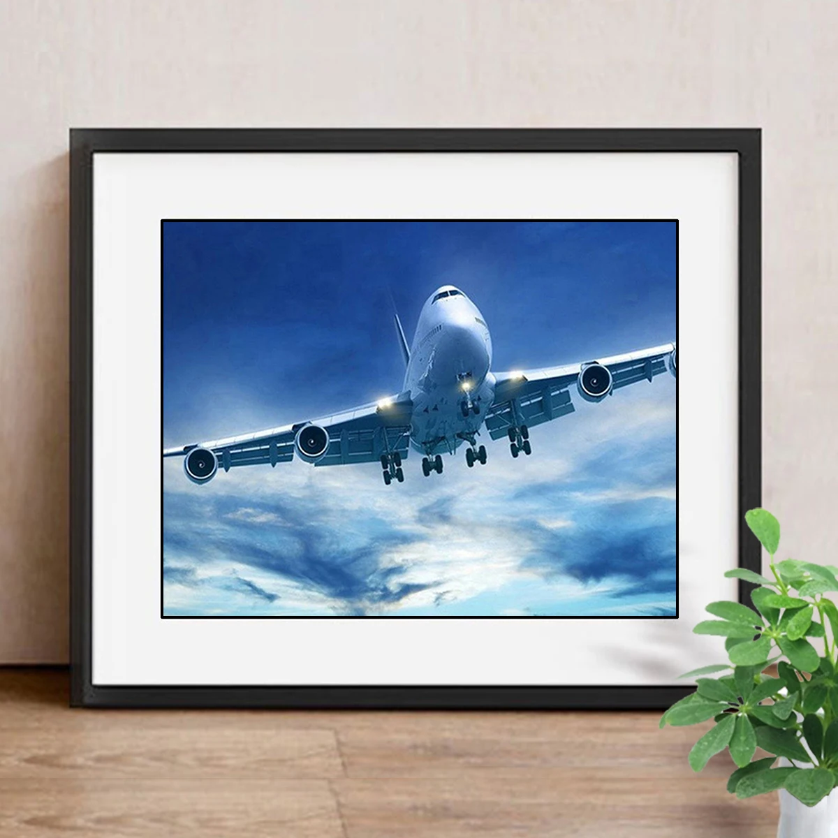 Алмазная картина самолет круглый полный дрель вышивка крестиком небо DIY мозаика