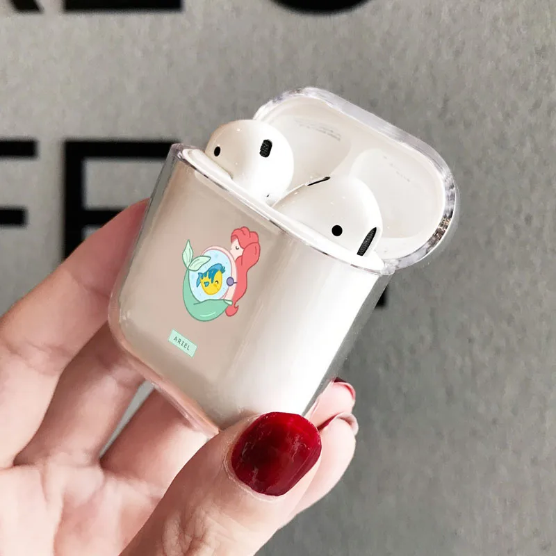 Bluetooth беспроводной чехол для наушников Airpods 1/2 чехол Роскошный мягкий силиконовый чехол с русалкой для защиты от подзарядки