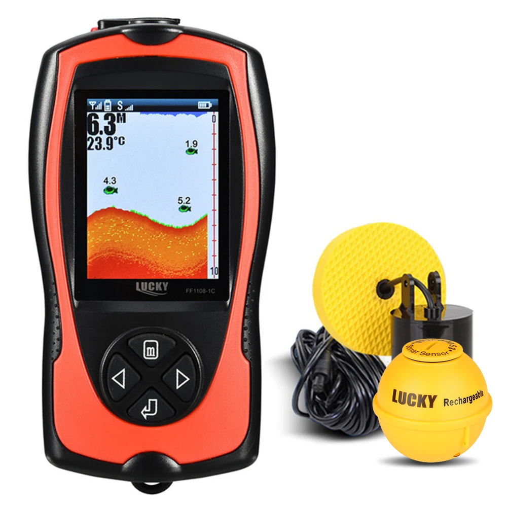 

LUCKY FF1108-1CLA Portable Fish Finder 100M/300FT Depth Fish Alarm Wired Wireless Fish Detector