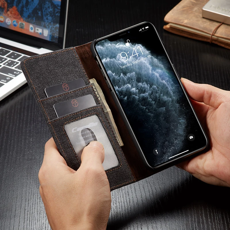 Модный флип-чехол для Iphone11 Pro, Джинсовый чехол с подставкой, Магнитный кошелек, задняя крышка для iPhone 6S 7 8 Plus 11Pro X XS Max XR Fundas