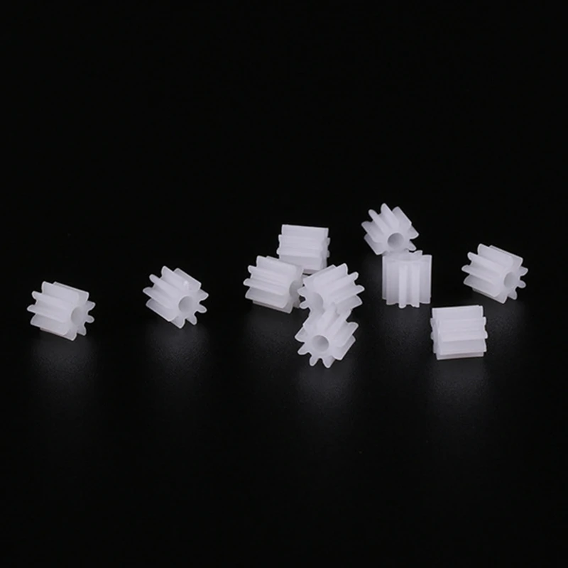 Shoulder Pinion Gears motor gear 10PC 92A 0.5M 9 Teeth Hole 2mm Tight Toy Motor Part Plastic Super Gear Wheel For DIY Helicopter Robot Toys