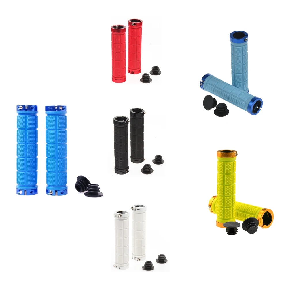 

Wanyifa Bicycle Grips Fixed Gear Fixie Lock-on Grips Rubber Handlebar MTB Grips
