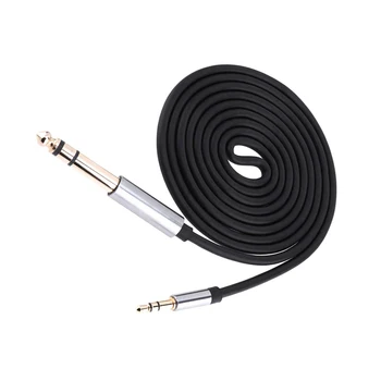 

3.5mm Male to 6.35mm TRS Stereo Audio AUX Cable For Amplifier Mixer Cord Adapter 1.5M