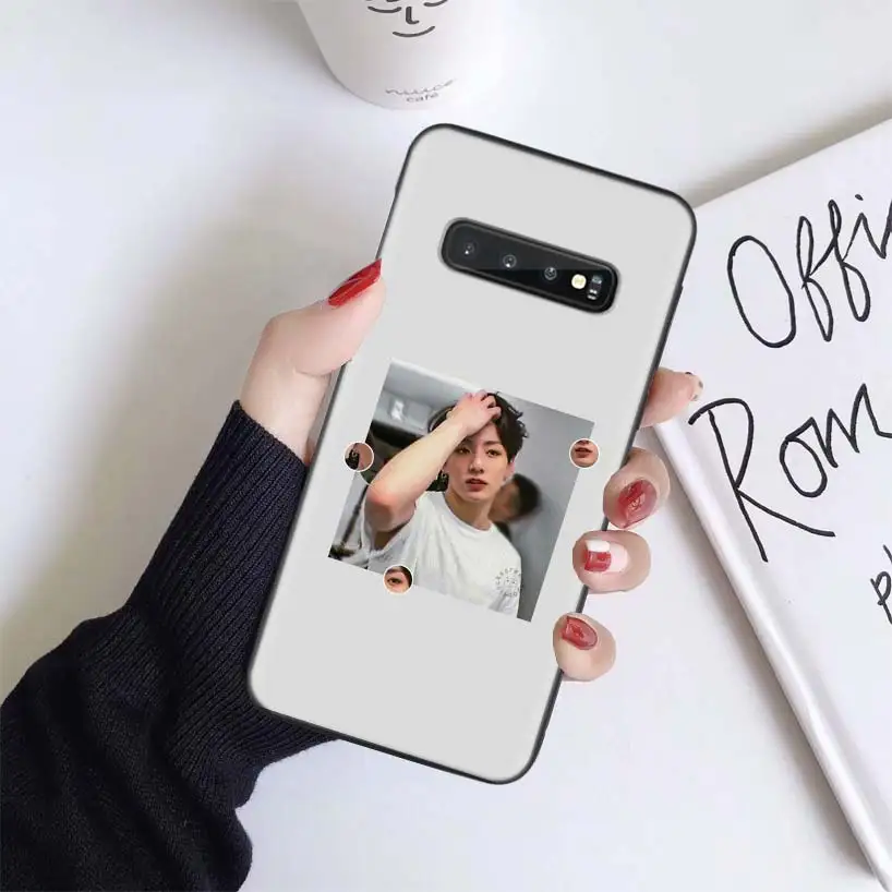 BS163-1 Rap Monsters RM Kpop Case for Samsung Galaxy S10+ Plus Lite Note 10 9 8 S9 S8 J4 J6+ Plus S7 S6 Black Phone Cover - Цвет: BS163-1
