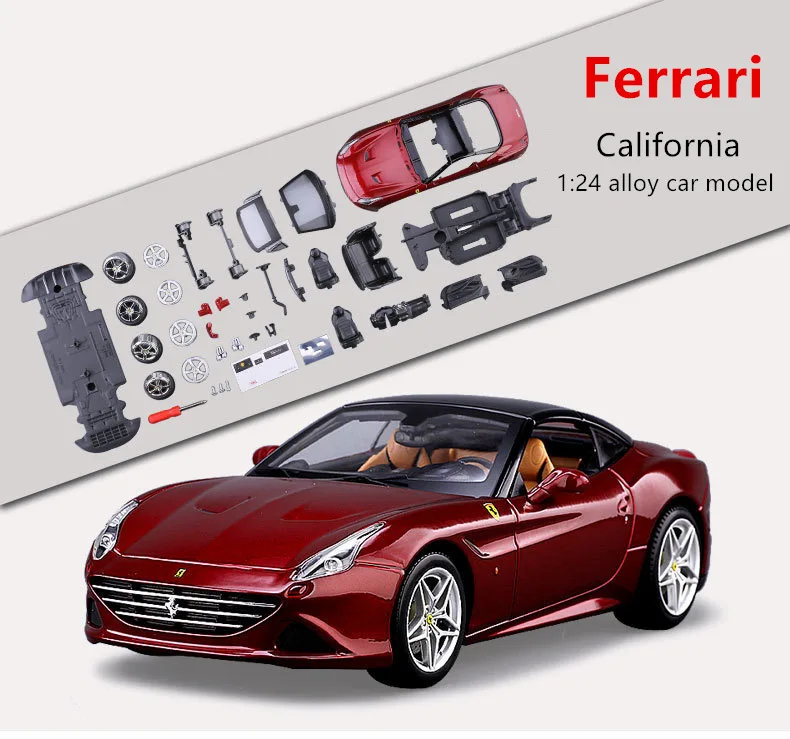 Maisto 1:24 Ferrari-F12 8 стилей Ferrari Сборная модель автомобиля из сплава в сборе DIY игрушечный инструмент мальчик подарочная коллекция игрушек