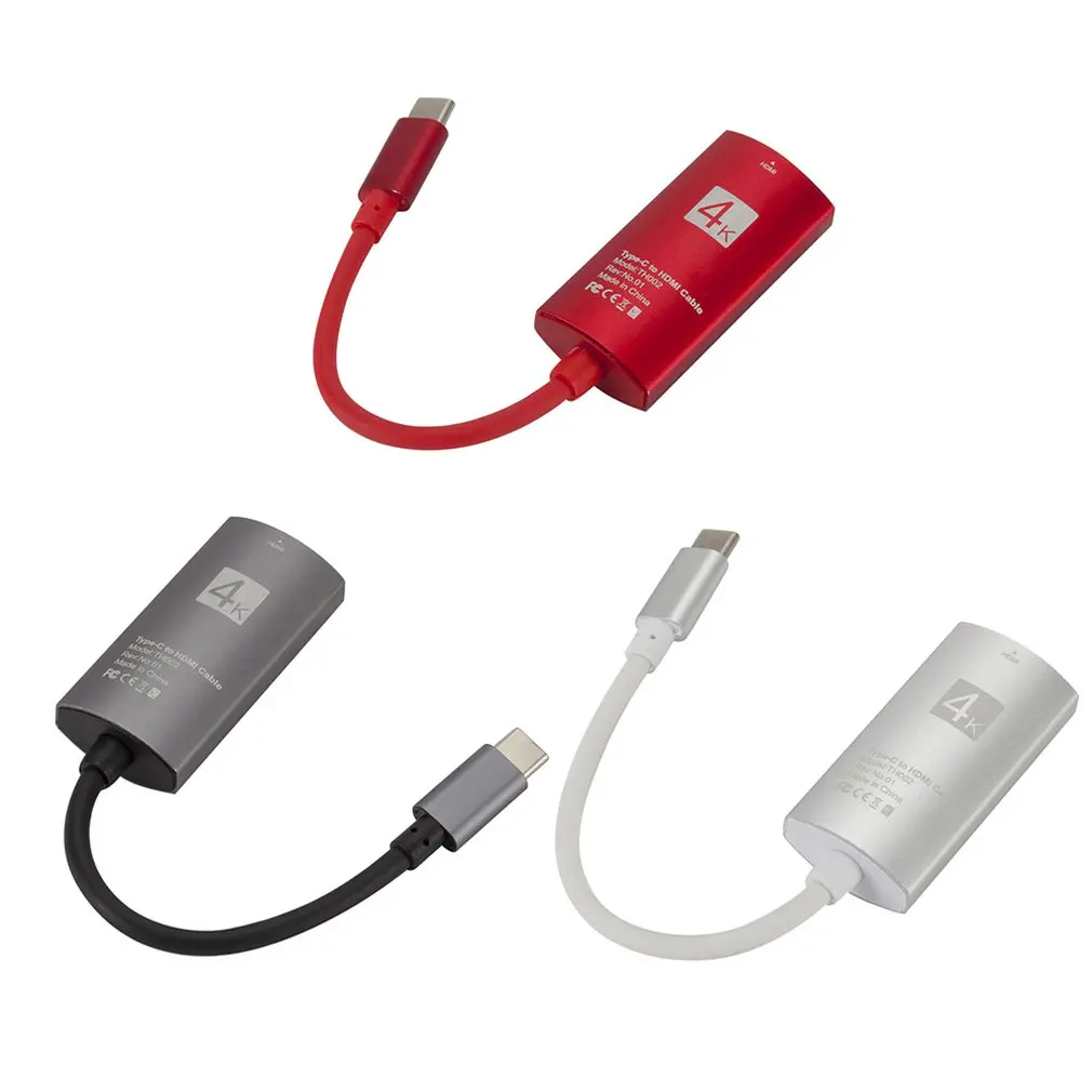USB C к HDMI 4K кабель адаптер Тип C HDMI Thunderbolt 3 для huawei mate 20 macBook pro pro galaxy S9 HDMI USB-C
