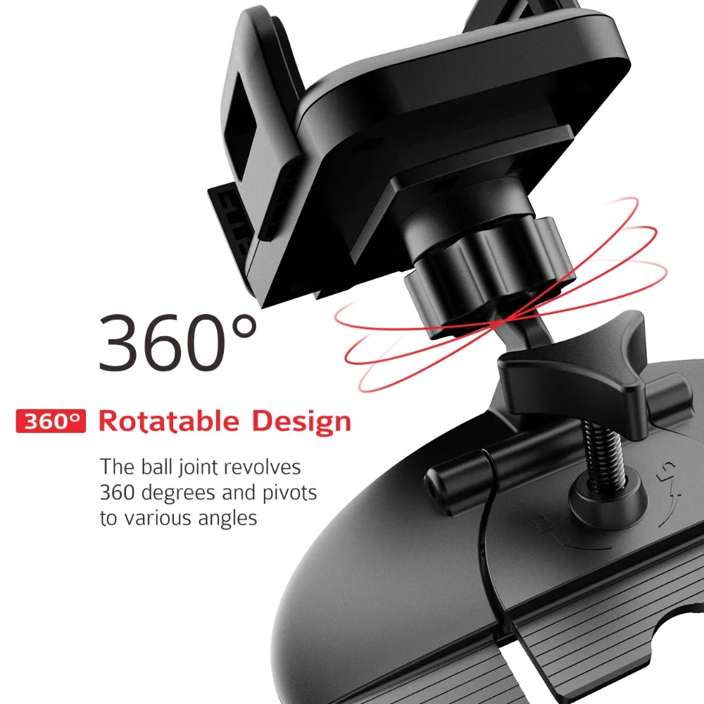 Original MPOW Universal Smartphone CD Slot Car Mount Phone Stand Holder Cradles with Three Side Grips For iPhone XSX876 (2)