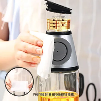 

No-Drip Spout Oil Vinegar Leakproof Glass Dispenser Bottle Kitchen Tool 500ml I88 #1