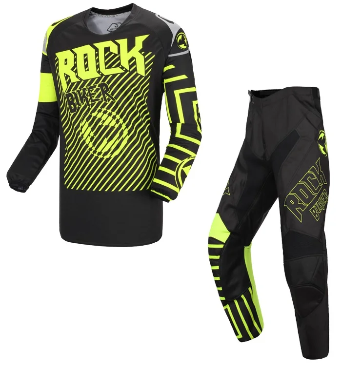 ROCK BIKER мужские Мотогонки для мотокросса, Экипировка для езды на мотоцикле, Джерси MX DH, штаны для внедорожного горного велосипеда, комплекты костюмов