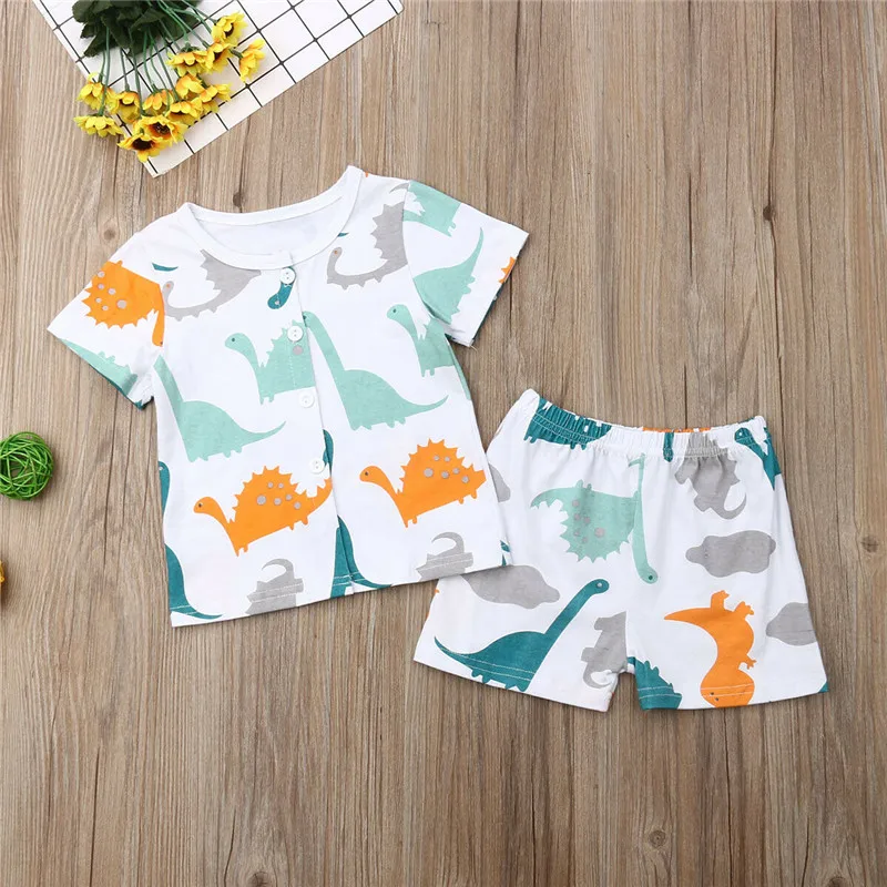 Пижамный комплект для детей лето 2019 года Детская домашняя одежда жилет с