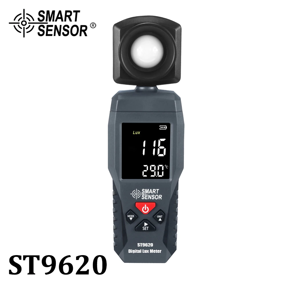 

Digital Lux-meter Light Meter 3 Range Photometer Light Detector Spectrometer Meter 1-200,000 High Low Alarm Luminometer ST9620