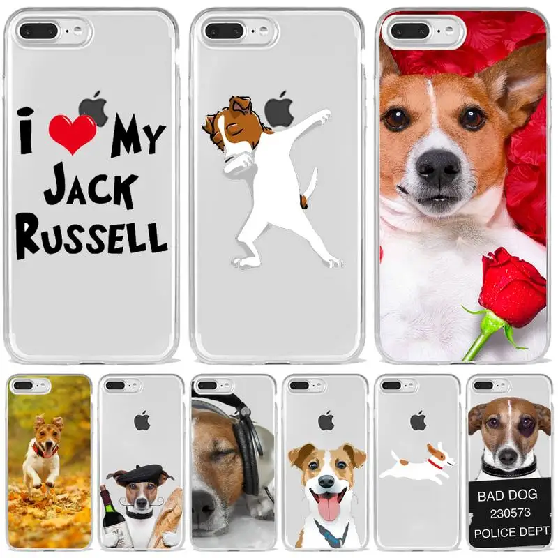 

Cute Animal Jack Russell Terrier Dog Phone Case Transparent soft For iphone 5 5s 5c se 6 6s 7 8 11 12 plus mini x xs xr pro max