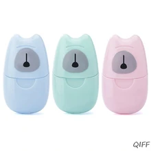 50 шт. Мини Путешествия мыло бумажные одноразовые Ручная стирка Ароматические ломтик с коробкой