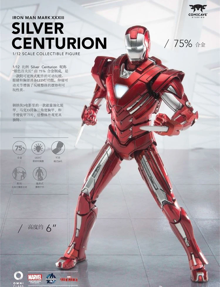 Комикав~ 1/12 Superalloy Genus~ Железо и Сталь~ Man Mk33 Mk30 Центурион Модель Marvel