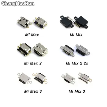 

ChengHaoRan 2pcs Type-C Micro USB Jack Connector Socket For XiaoMi Mi Max Mix 3 2S 2 Charge Charging Dock Plug Port