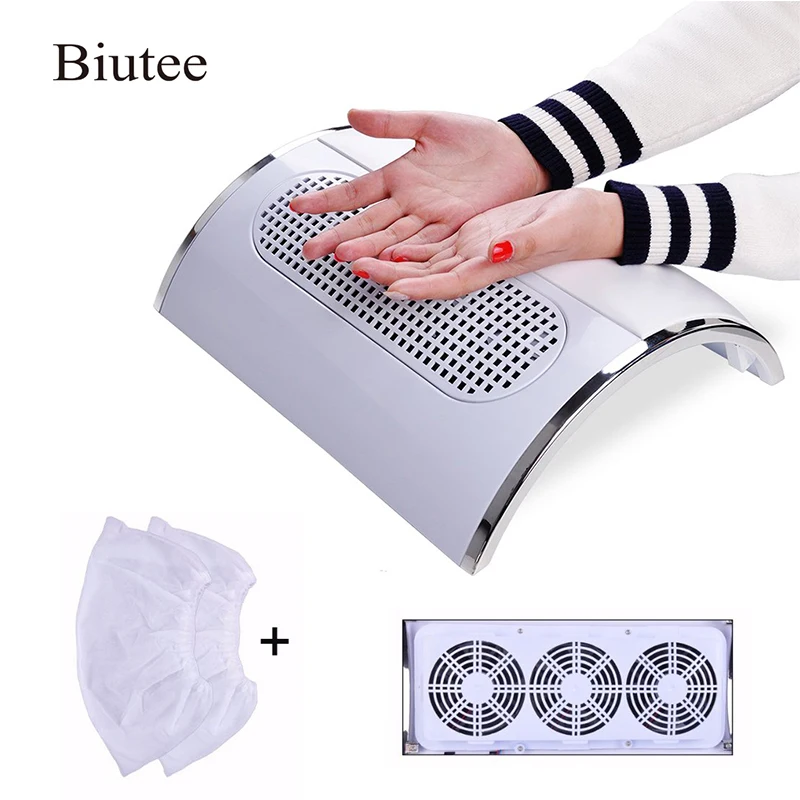

Biutee Powerful Nail Dust Suction Collector with 3 Fan Vacuum Cleaner Manicure Tools with 2 Dust Collecting Bags