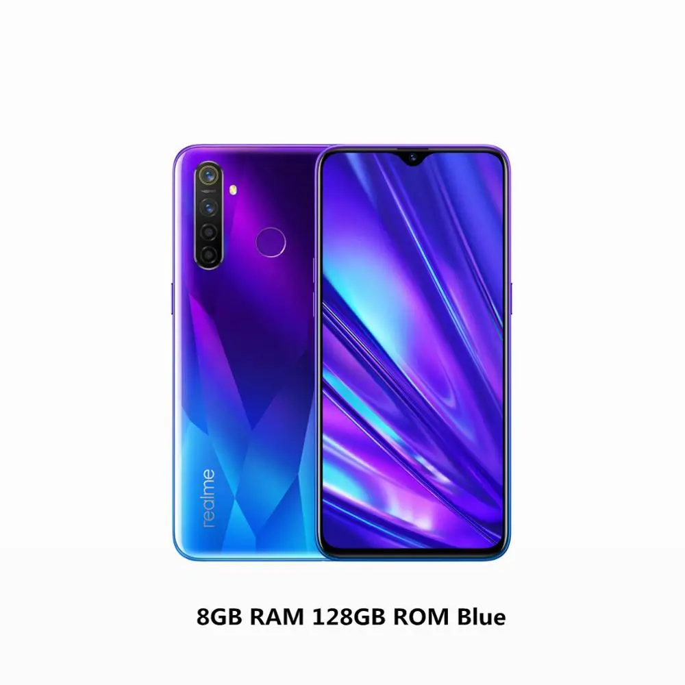 Глобальная версия realme 5 pro мобильных телефонов 6,3 ''4/8 ГБ 128 Восьмиядерный 4035 мА/ч, 48MP Quad камеры VOOC Быстрая зарядка 3,0 мобильный телефон - Цвет: 8GB 128GB Blue