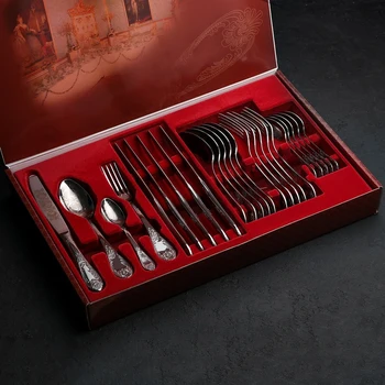 

Cutlery set "Imperial", 24 items, art painting, decorative box