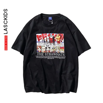 

LASCKIDS One piece T shirt Printed Cotton Men Short Sleeve Causal Tops Summer Tee Men Women Tshirts Black White Blue KE6057