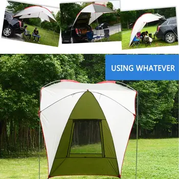 

Camping Tent Durable Aluminum Alloy Rod Waterproof PU 2 Colors Hiking Bedding Picnic Car Tent Outdoors Self-Driving Travelling