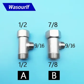 

Wasourlf Toilet Adapter Tee Shape Male Female Thread 1/2 7/8 9/16 Inch Brass Material