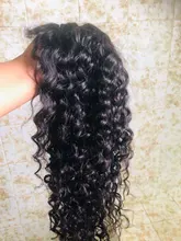 Peluca brasileña de ondas profundas prearrancada, peluca con malla frontal y pelo de bebé, 13x4, para mujeres negras