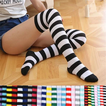 

New Socks Fashion Stockings Casual Cotton Thigh High Over Knee Acrylic High Socks Girls Womens Female Long Knee Sock 2020