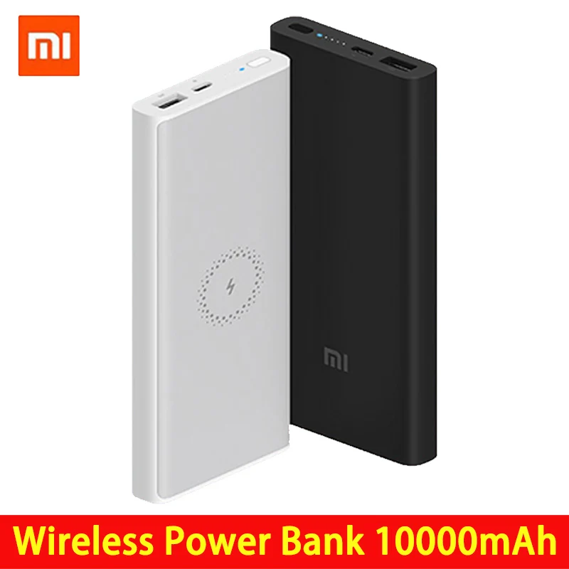 Xiaomi Wireless Power Bank 10000 мАч USB Type C Mi bank Портативный Qi зарядное устройство для быстрой