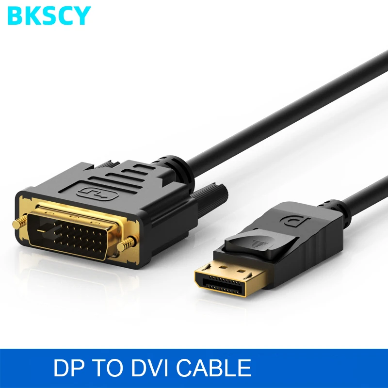 

BKSCY DP to DVI Cable 1080P Displayport DP to DVI Cable Adapter DP Male to DVI-D 24+1 Male Adapter for Projector Monitor Laptop