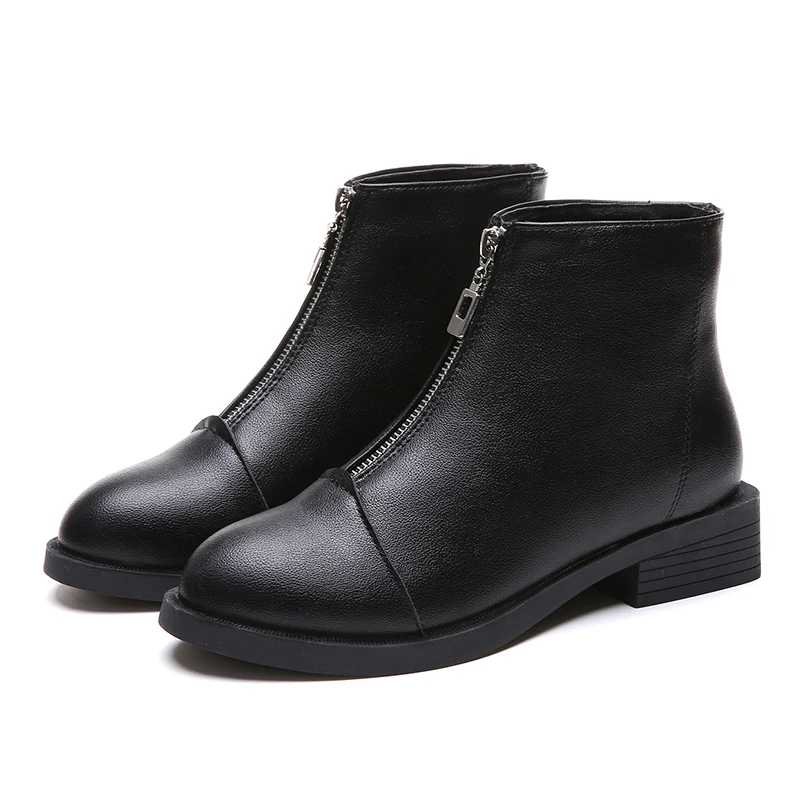 

Women Ankle Martin Boots 2019 Autumn Female Casual Shoes Woman Flat Fashion Platform Round Toe Comfortable