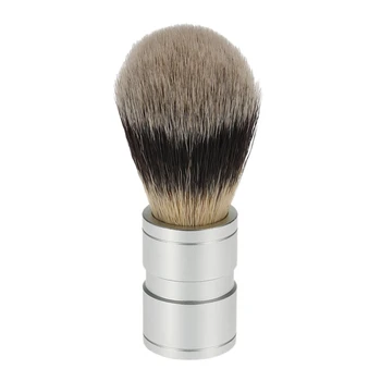 

1Pc Men'S Hair Shaving Brush Stainless Metal Handle Soft Synthetic Nylon Hair Barber Brush Comfortable Shave Tool