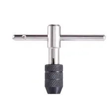 T-Handle Reversible Single Tap Wrench Chuck M3-M8 Screwdriver Tap Holder Hand Tool Adjustable Screw Tapping Threading Tool Hot