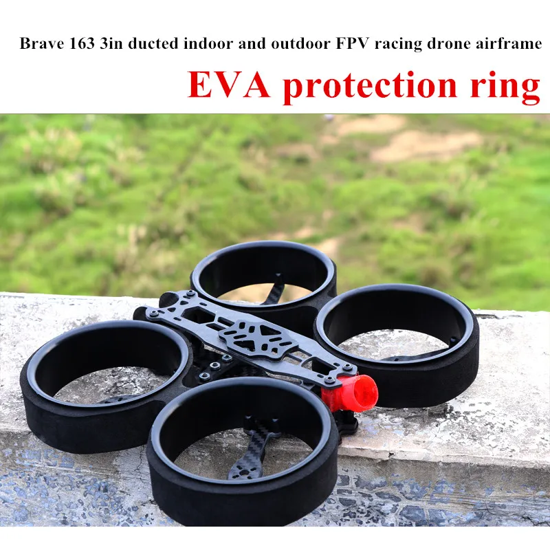 Brave 163 3IN 3 дюйма углеродное волокно воздуховод Квадрокоптер airframe для DIY Мини