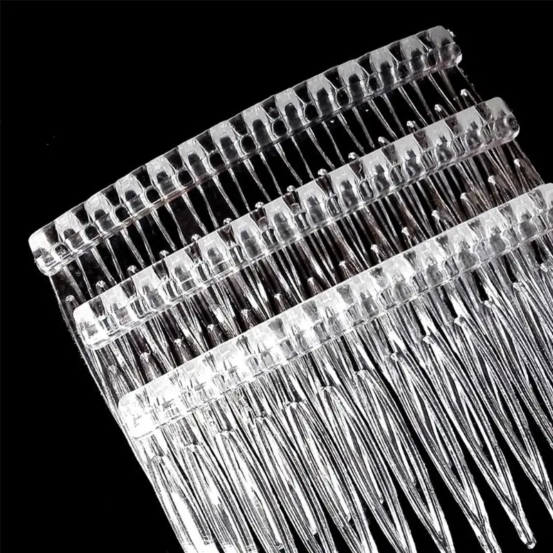 Bride Tiara Veil Comb Plastic Black White Transparent Fork Combs 10 Pcs/set bridal hair accessories hair accessories