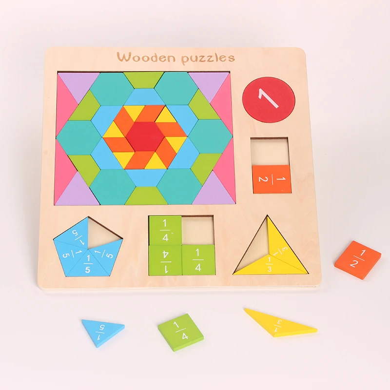 

3D Colorful Wooden Tangram Brain Teaser Puzzle Toys Game Preschool Magination Intellectual Educational Kid Toy