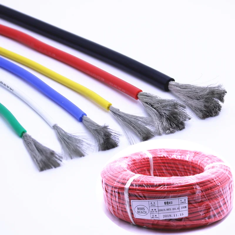 Мягкая высокотемпературная силиконовая проволока 14AWG 7 8 9 10 11 12 13 15 16 17 18 20 22 24 26 28awg