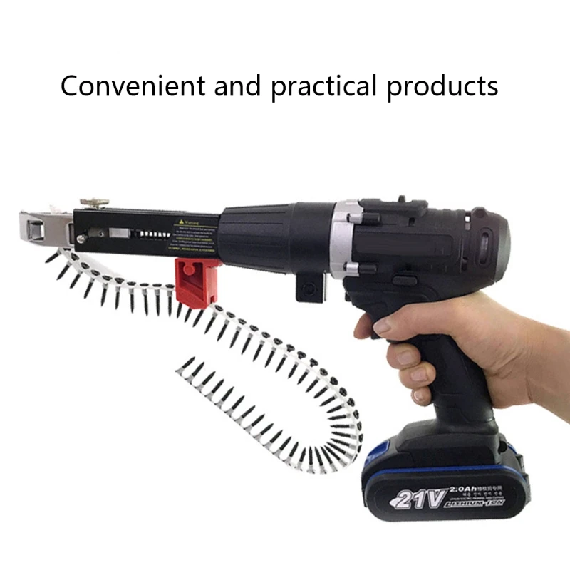 

Electric Drywall Screw Gun Wodworking Tool Cordless Power Drill Adjustable Screw Length and Depth Easy to Use Carpentry
