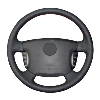 

Hand Sew Black Artificial Leather Car Steering Wheel Cover for Ssangyong Actyon Kyron