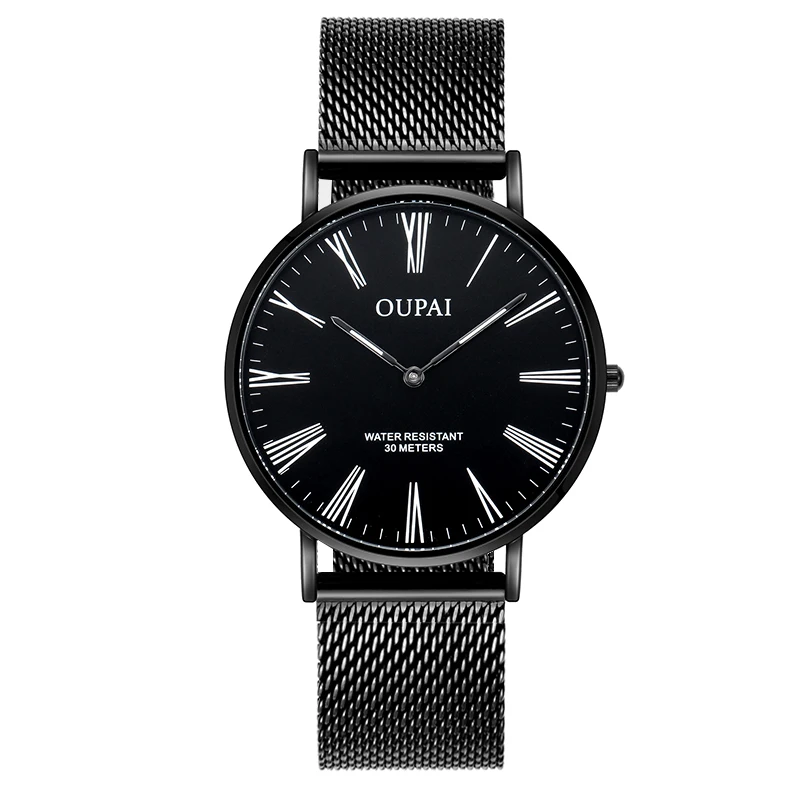 OUPAI Rome Character Ultrathin Simple and Casual Design Watch Man waterproof Sport lady watch Japanese Quiz Movement Luminous