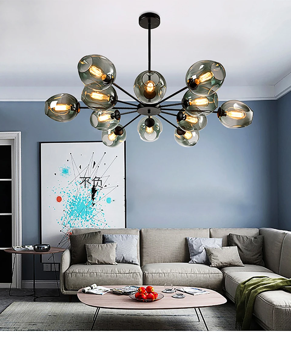 Modern Minimalist Chandelier Home Decoration Dinning Room Hanging Lamps,Restaurant Lighting Creative Living Room Chandeliers