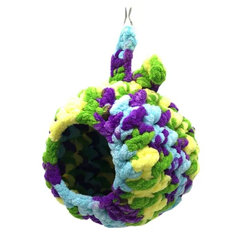 

1PC Pet Nest Lightweight Woolen Durable Hand-woven Lovely Play Bed Pet Nest Pet Bed for Hamster Sugar Glider Squirrel