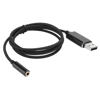 

1m/3.3ft USB Audio Adapter Cable for Computer PC External Sound Card Microphone Driver Free Adapter