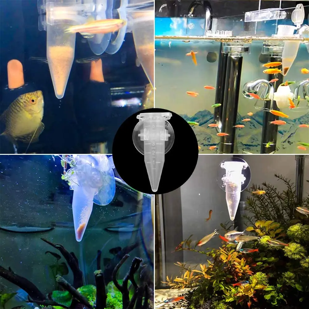 XEOGUIYA 2Pcs Mini Shrimp Hatchery Feeder Tube Aquarium Shrimp Dropper with Suction Cup for Hatchery Breeding for Shrimp Fish 