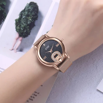 

Casual Women Watch Romantic Starry Sky Wrist Watch Rhinestone Designer Ladies Clock Simple Dress Gfit Montre Femme Reloj Mujer