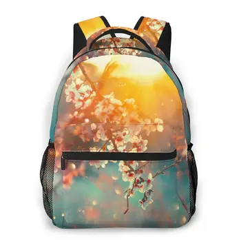 

2020 Backpack Women Fashion Shoulder Bag Blooming Tree And Sun School Bag For Teenage Girl Children Backpacks Travel Bag