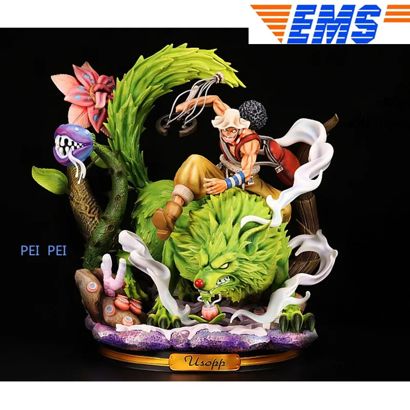 Японская манга цельная статуя Usopp соломенная шляпа Пираты полноразмерная портретная резиновая фигурка героя Коллекционная модель игрушки Q969 - Цвет: Белый