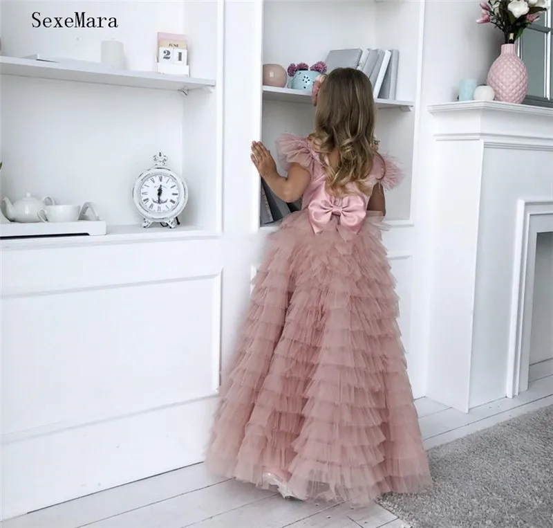 dust-pink-tiered-flower-girl-dresses-for-wedding-feather-cap-sleeves-toddler-pageant-gowns-floor-length-tulle-kids-prom-dress (2)