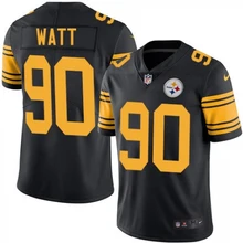 Все сшитые Питтсбург качественные мужские футболки T. J. Watt color rush jersey