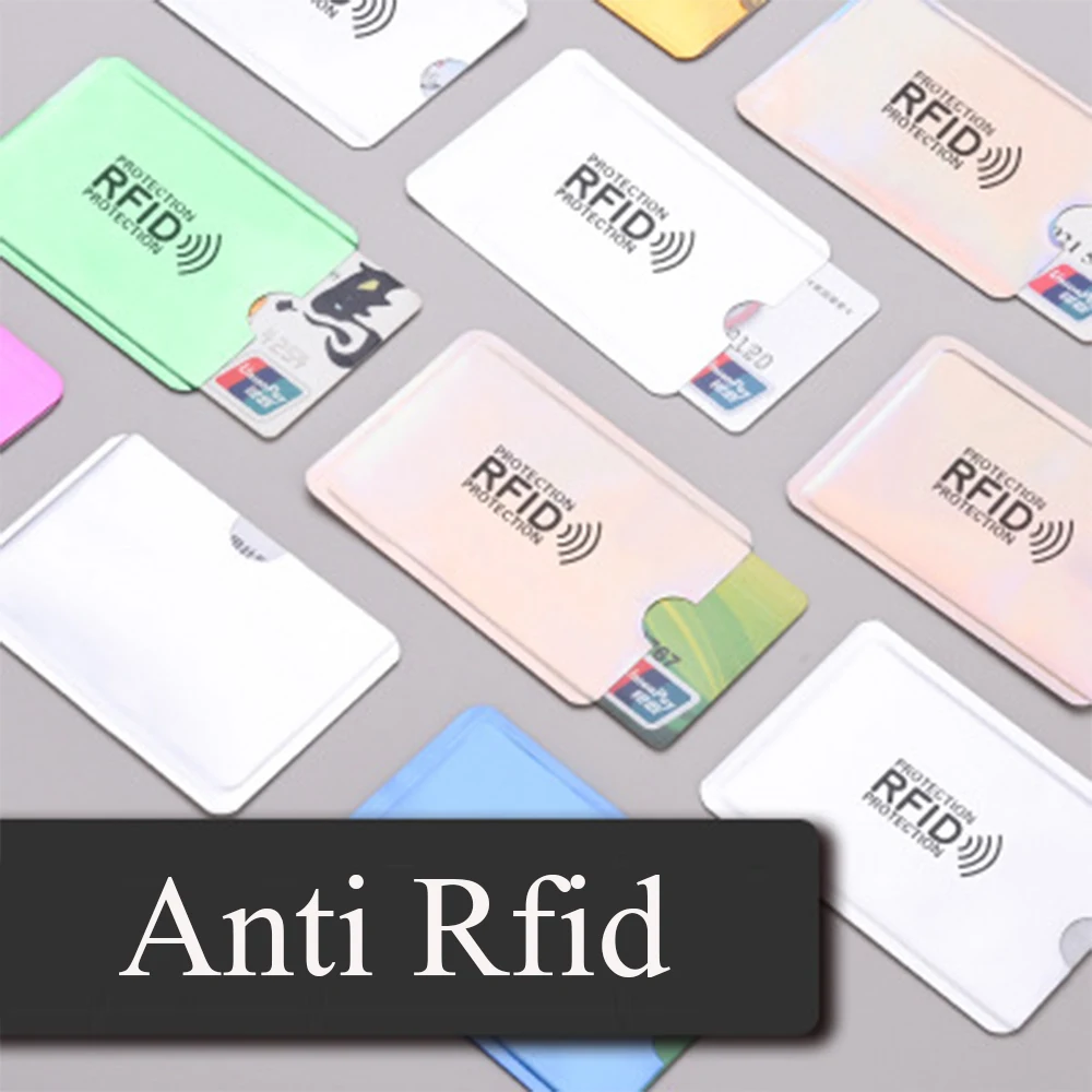 2 шт. Анти Rfid кошелек блокирующий считыватель Блокировка банк держатель карты Id Чехол для банковских карт защита металлический кредитный NFC Держатель алюминий