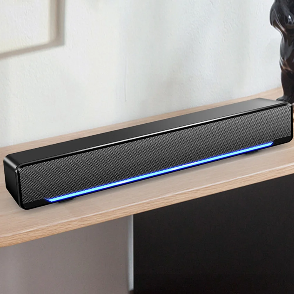 Мощный пластиковый сабвуфер, стерео бас, питание от USB, проводная звуковая коробка, музыкальная портативная 3 Вт Мини Компьютерная колонка, 3,5 мм аудио разъем